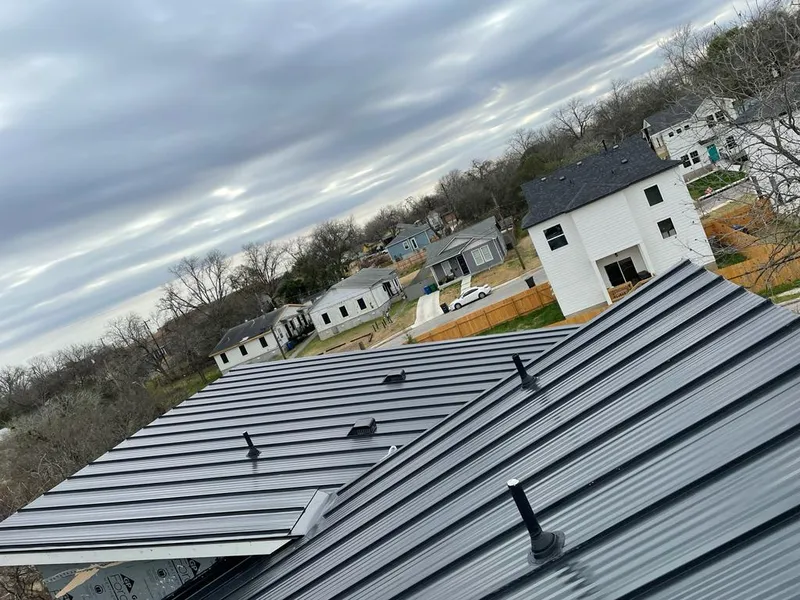 Standing seam metal roof panels with vents for Skylight Repair in Elkhorn